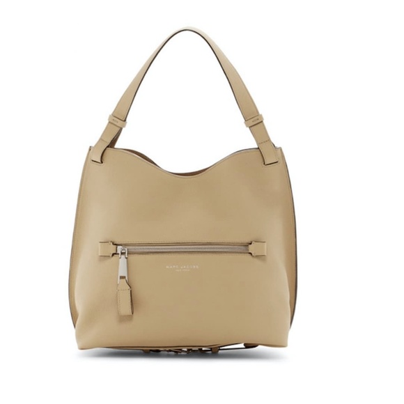 New Authentic Marc Jacobs Small Waverly Leather Hobo Bag Tan - Picture 1 of 7